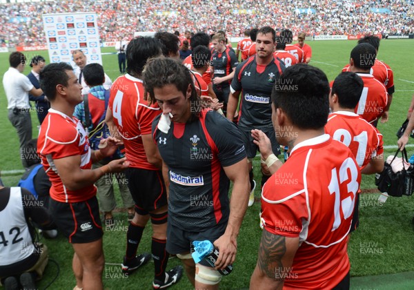 150613 - Japan v Wales -Josh Navidi of Wales looks dejected at the end of the game