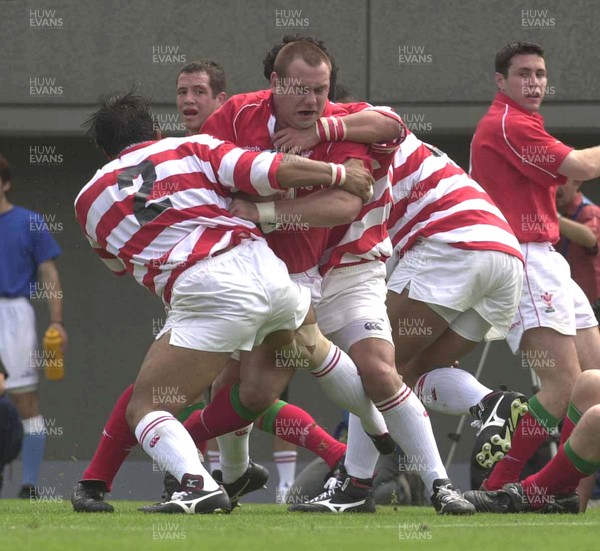 170601- Japan v Wales - Chris Anthony is caught by Masaaki Sakata