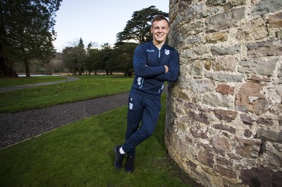 071218 - Picture shows Cardiff Blues and newly capped Wales rugby player Jarrod Evans at the Vale Resort, Cardiff