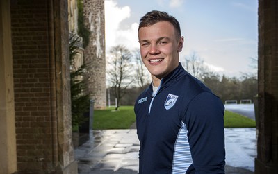 071218 - Picture shows Cardiff Blues and newly capped Wales rugby player Jarrod Evans at the Vale Resort, Cardiff