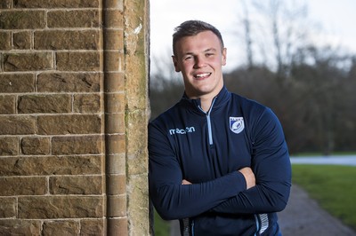 071218 - Picture shows Cardiff Blues and newly capped Wales rugby player Jarrod Evans at the Vale Resort, Cardiff