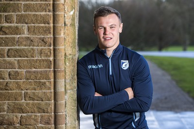 071218 - Picture shows Cardiff Blues and newly capped Wales rugby player Jarrod Evans at the Vale Resort, Cardiff