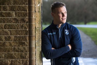 071218 - Picture shows Cardiff Blues and newly capped Wales rugby player Jarrod Evans at the Vale Resort, Cardiff