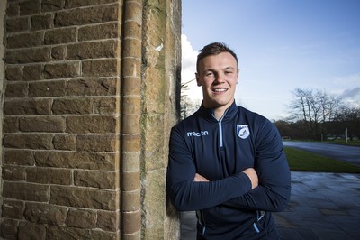 071218 - Picture shows Cardiff Blues and newly capped Wales rugby player Jarrod Evans at the Vale Resort, Cardiff