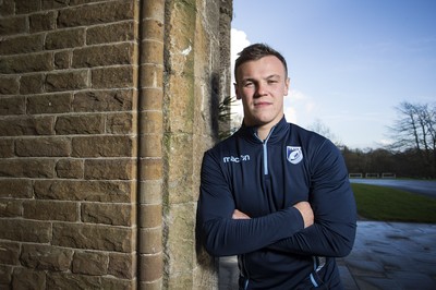 071218 - Picture shows Cardiff Blues and newly capped Wales rugby player Jarrod Evans at the Vale Resort, Cardiff