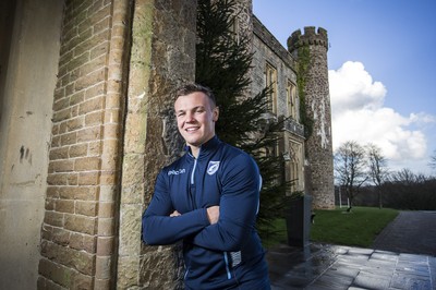 071218 - Picture shows Cardiff Blues and newly capped Wales rugby player Jarrod Evans at the Vale Resort, Cardiff