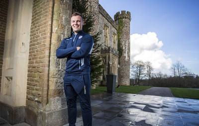 071218 - Picture shows Cardiff Blues and newly capped Wales rugby player Jarrod Evans at the Vale Resort, Cardiff