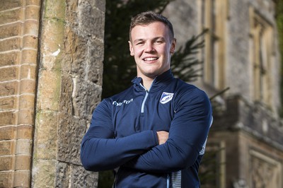 071218 - Picture shows Cardiff Blues and newly capped Wales rugby player Jarrod Evans at the Vale Resort, Cardiff