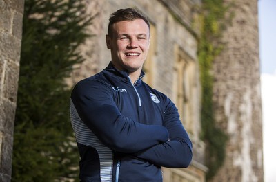 071218 - Picture shows Cardiff Blues and newly capped Wales rugby player Jarrod Evans at the Vale Resort, Cardiff