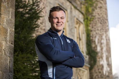 071218 - Picture shows Cardiff Blues and newly capped Wales rugby player Jarrod Evans at the Vale Resort, Cardiff