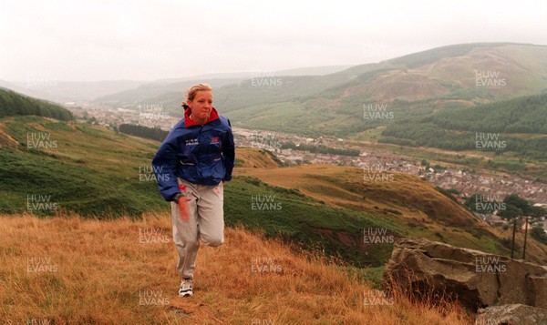 250895 - Athlete Jayne Ludlow in the Rhondda, who went on to become an international footballer and manager for Wales