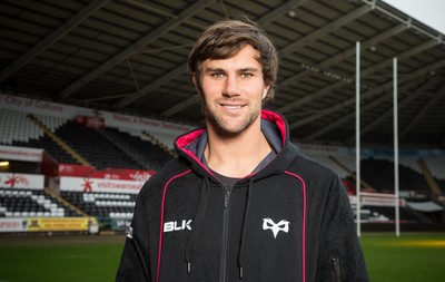 290116 - New Ospreys signing JJ Engelbrecht at the Liberty Stadium, Swansea