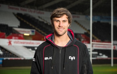 290116 - New Ospreys signing JJ Engelbrecht at the Liberty Stadium, Swansea
