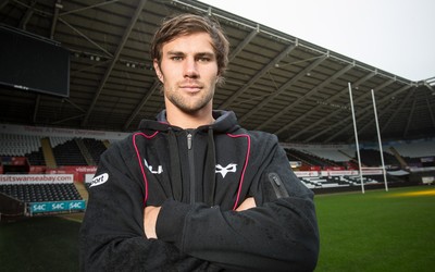 290116 - New Ospreys signing JJ Engelbrecht at the Liberty Stadium, Swansea