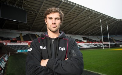 290116 - New Ospreys signing JJ Engelbrecht at the Liberty Stadium, Swansea
