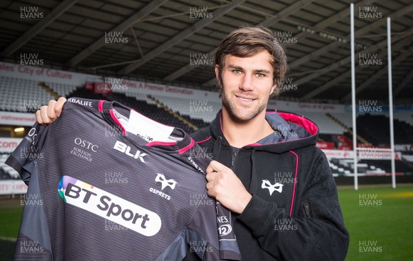 290116 - New Ospreys signing JJ Engelbrecht at the Liberty Stadium, Swansea