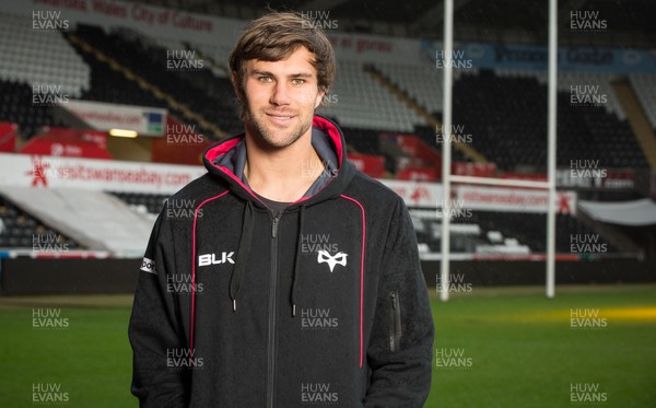 290116 - New Ospreys signing JJ Engelbrecht at the Liberty Stadium, Swansea