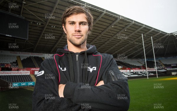 290116 - New Ospreys signing JJ Engelbrecht at the Liberty Stadium, Swansea