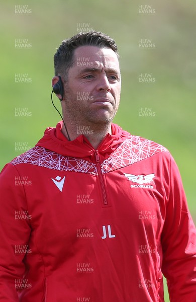 240821 - Scarlets Training Session - Scarlets Head of Technical Performance Joe Lewis during training session