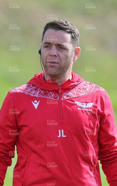 240821 - Scarlets Training Session - Scarlets Head of Technical Performance Joe Lewis during training session