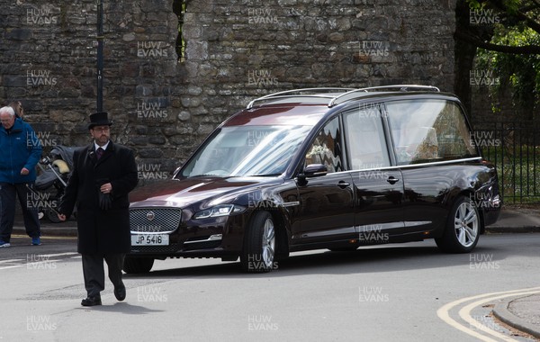 060521 - John Dawes Funeral, Llandaff Cathedral, Cardiff - The funeral cortege of former Wales and British Lions captain and coach John Dawes makes its way to Llandaff Cathedral, Cardiff