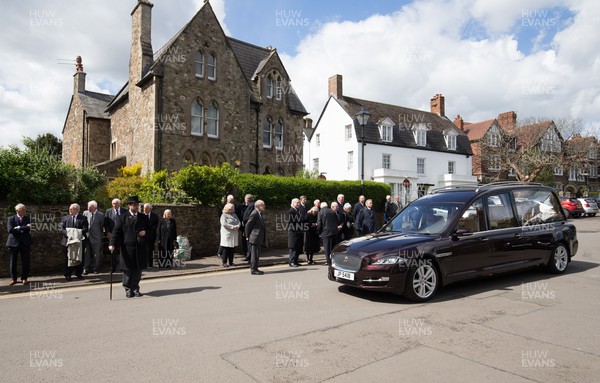 060521 - John Dawes Funeral, Llandaff Cathedral, Cardiff - The funeral cortege of former Wales and British Lions captain and coach John Dawes passes those who have gathered to pay their respects at Llandaff Cathedral, Cardiff, ahead of the service