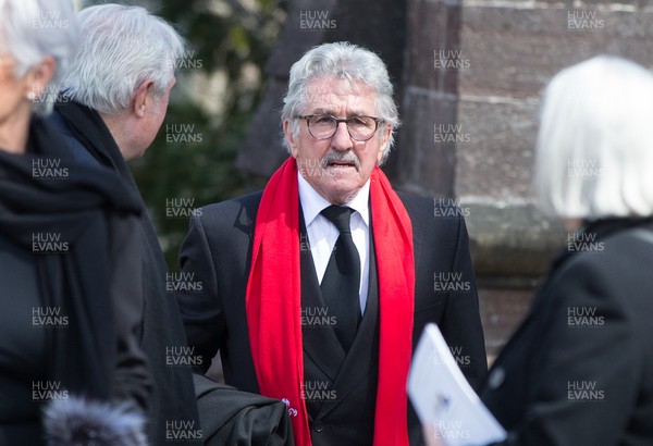 060521 - John Dawes Funeral, Llandaff Cathedral, Cardiff - Wales and British Lions legend Gerald Davies at the funeral of former Wales and British Lions captain and coach John Dawes at Llandaff Cathedral, Cardiff