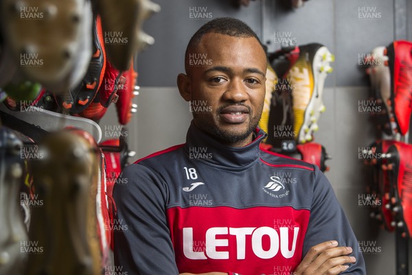 190118 - Picture shows Swansea City's Jordan Ayew at their training ground at Fairwood