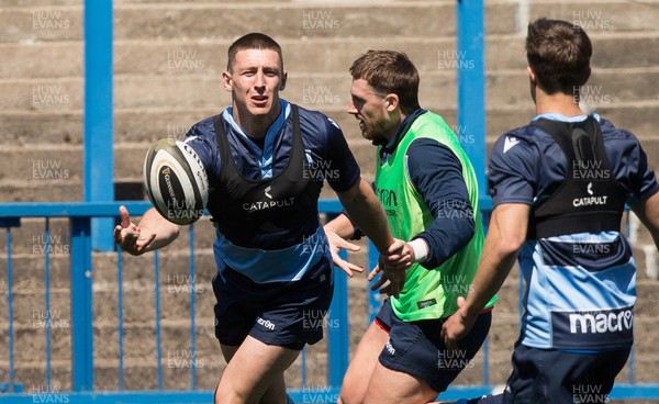 070521 - Cardiff Blues and Wales winger Josh Adams who has been named in the squad for the British and Irish Lions 2021 Tour to South Africa during Cardiff Blues training ahead of their PRO14 Rainbow Cup match against Dragons