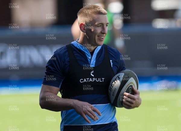 070521 - Cardiff Blues and Wales winger Josh Adams who has been named in the squad for the British and Irish Lions 2021 Tour to South Africa during Cardiff Blues training ahead of their PRO14 Rainbow Cup match against Dragons