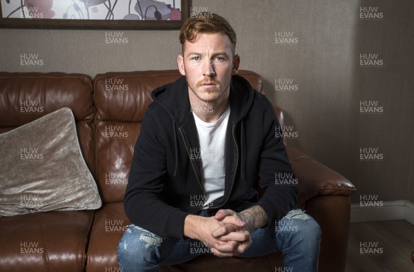060319 - Picture shows ex Peterborough United footballer Josh Yorwerth at his fathers home in Bridgend Josh was handed a 4 year ban for avoiding a drugs test and talks about his addictions