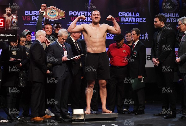 290318 - Anthony Joshua v Joseph Parker - Heavyweight Boxing World Title Fight Official Weigh In -  Joseph Parker
