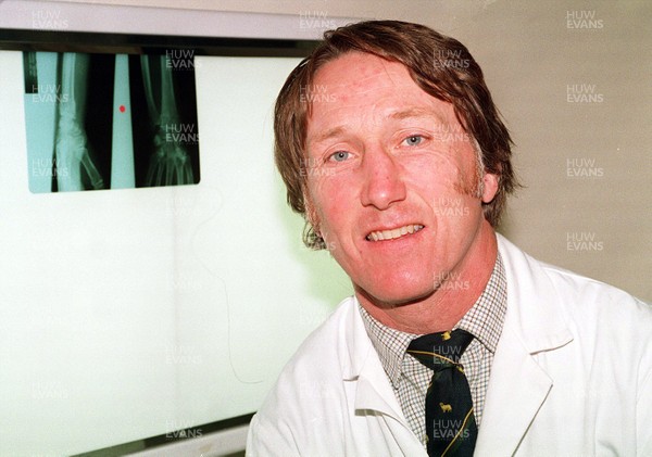 180195 - Picture shows JPR Williams at work as a doctor at Princess of Wales Hospital, Bridgend