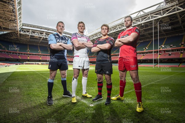 260416 - Judgement Day IV Press Conference - Cardiff Blues Gethin Jenkins, Ospreys Ben John, Newport Gwent Dragons Nick Cudd and Scarlets David Bulbring