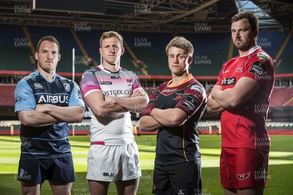 260416 - Judgement Day IV Press Conference - Cardiff Blues Gethin Jenkins, Ospreys Ben John, Newport Gwent Dragons Nick Cudd and Scarlets David Bulbring