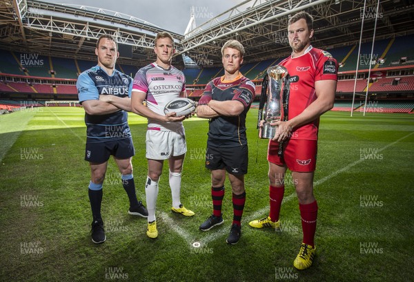 260416 - Judgement Day IV Press Conference - Cardiff Blues Gethin Jenkins, Ospreys Ben John, Newport Gwent Dragons Nick Cudd and Scarlets David Bulbring