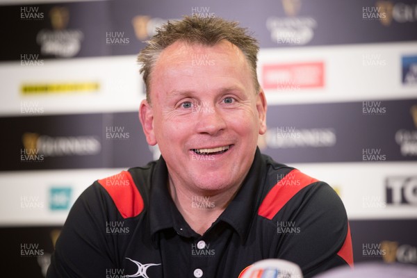 040417 - Judgement Day Press Conference - Newport Gwent Dragons head coach Kingsley Jones during press conference ahead of the Judgement Day clash with the Scarlets