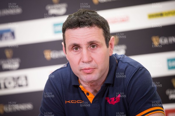 040417 - Judgement Day Press Conference - Scarlets coach Stephen Jones during press conference ahead of their Judgement Day clash with the Newport Gwent Dragons