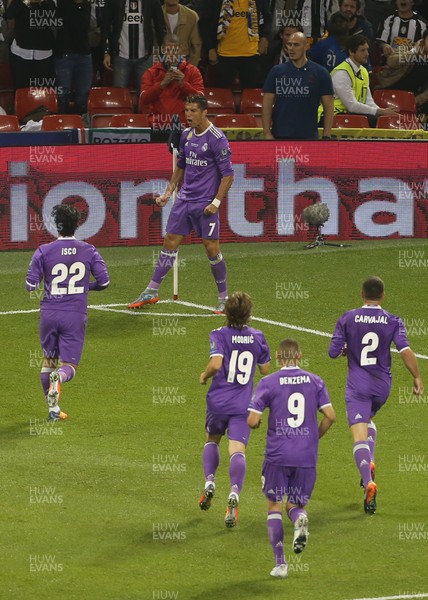 030617 - UEFA Champions League Final - Juventus v Real Madrid - Cristiano Ronaldo of Real Madrid celebrates scoring a goal