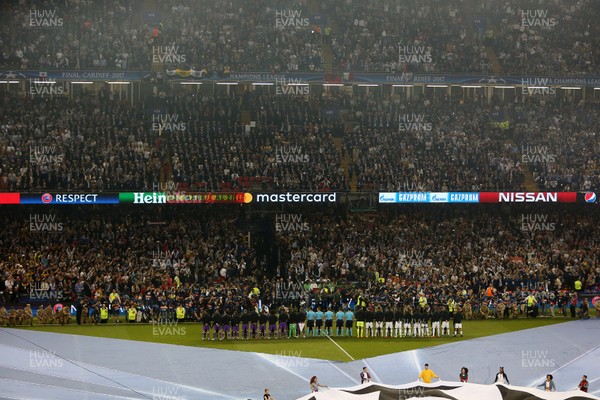 030617 - UEFA Champions League Final - Juventus v Real Madrid - Teams line up before the match