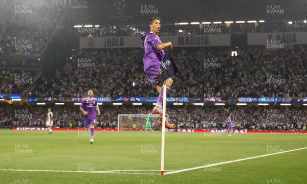 030617 - Juventus v Real Madrid, UEFA Champions League Final, Cardiff - Cristiano Ronaldo of Real Madrid celebrates after scoring goal