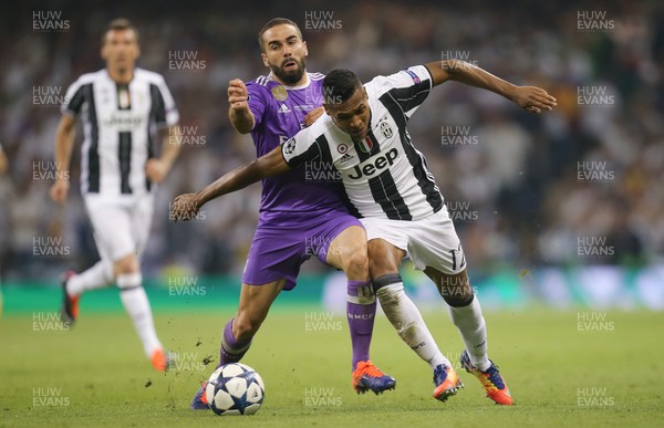 030617 - Juventus v Real Madrid, UEFA Champions League Final, Cardiff - Alex Sandro of Juventus gets past Daniel Carvajal of Real Madrid