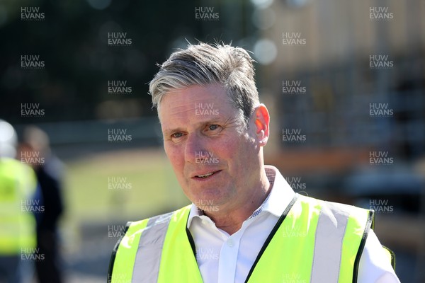 150421 Labour Leader Sir Keir Starmer MP with Welsh Labour Leader and First Minister Mark Drakeford during a visit to the Down to Earth project in Southgate, Gower, south Wales ahead of the elections for the Welsh Government