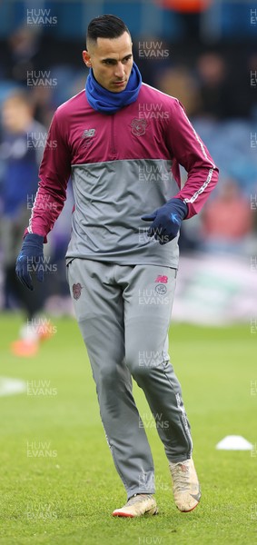 010225 - Leeds United v Cardiff City - Sky Bet Championship - Anwar El Ghazi of Cardiff warm up