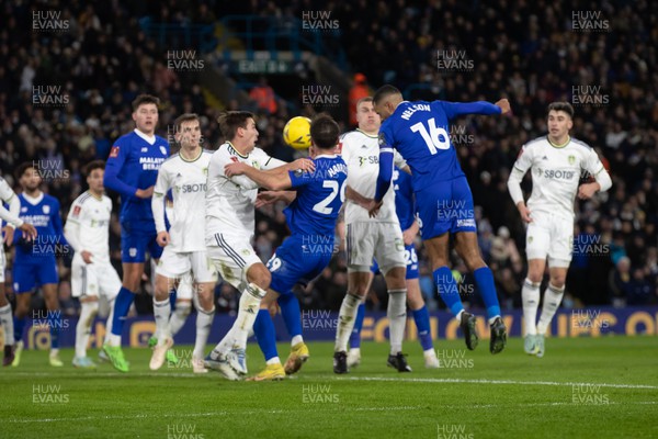 180123 - Leeds United v Cardiff City - FA Cup Third Round Replay - Curtis Nelson of Cardiff scores but it is ruled out for offside after a VAR check