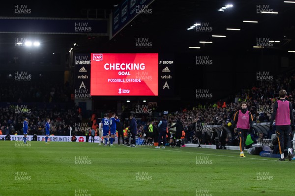 180123 - Leeds United v Cardiff City - FA Cup Third Round Replay - Cardiff goal is ruled out for offside after a VAR check
