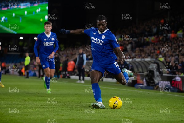 180123 - Leeds United v Cardiff City - FA Cup Third Round Replay - Sheyi Ojo of Cardiff crosses 