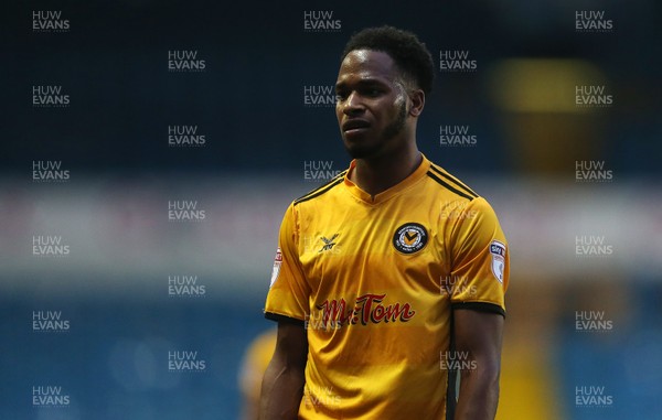 220817 - Leeds United v Newport County - Carabao Cup - Lamar Reynolds of Newport County