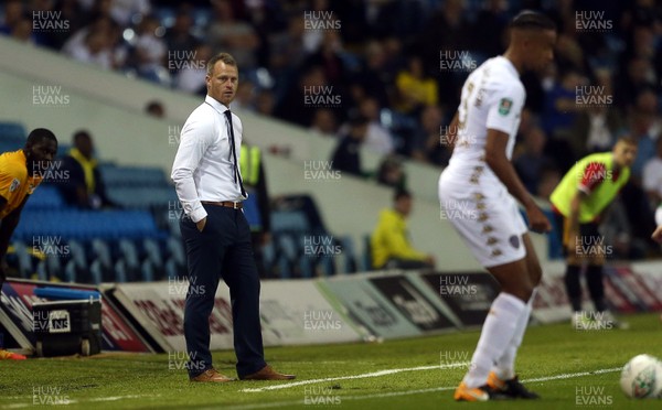 220817 - Leeds United v Newport County - Carabao Cup - Newport Manager Michael Flynn