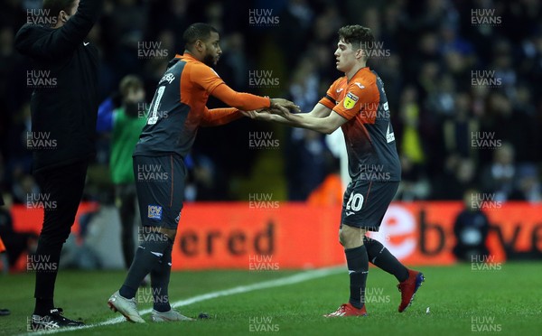 130219 - Leeds United v Swansea City - SkyBet Championship - Daniel James is subbed for Luciano Narsingh of Swansea City